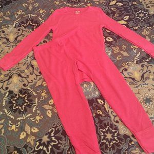 Brand New! Fruit of the Loom Waffle Thermal Set (Hot pink), Size 4/5 T